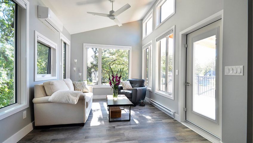 modern sunroom addition Exterior Renovation - Home Additions Winnipeg - Winnipeg Exterior Renovations - All Canadian Renovations Ltd.