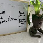 Groot pot! on the new kitchen counter soaking in the light from new windows