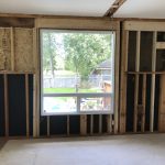 new studs in the walls - renovation takes demolition