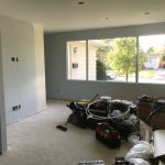 Lots of cleaning equipment needed for renovations of a home