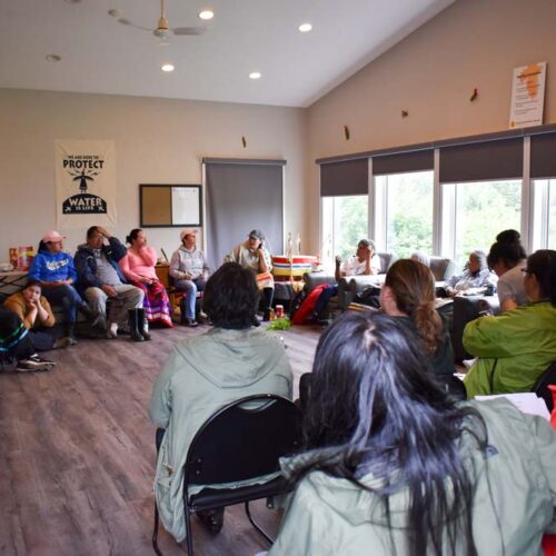 crowd having meeting