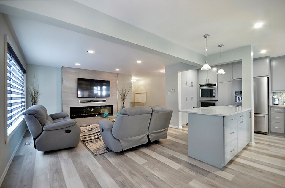Columbus Crescent - Main Floor Renovations Winnipeg - Winnipeg Kitchen Renovations - All Canadian Renovations Ltd.