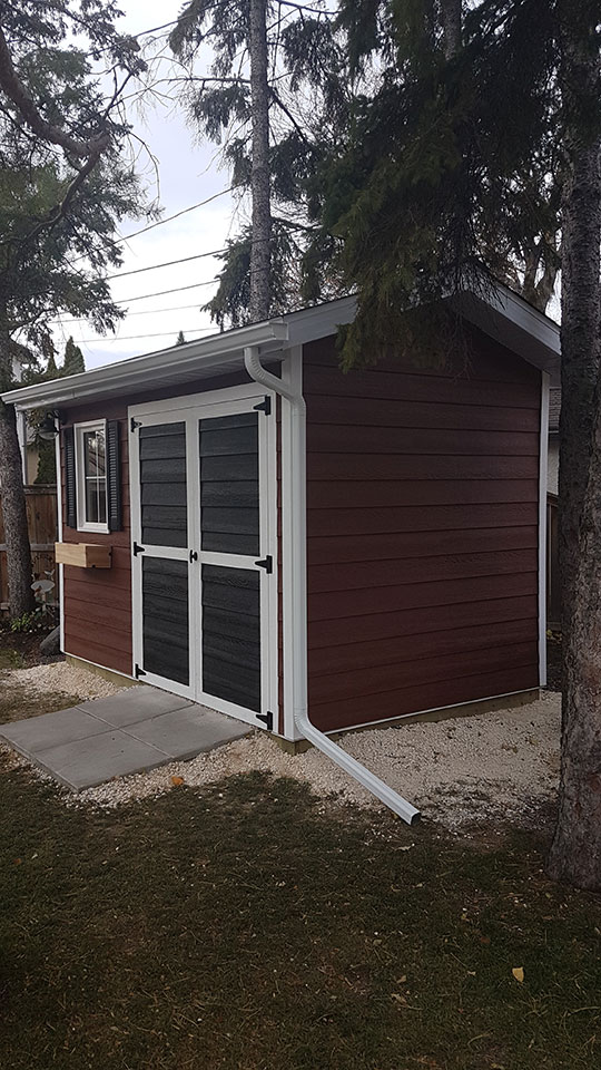 Garden Shed on Kimberly Avenue, Winnipeg - Exterior Home Renovations Winnipeg - All Canadian Renovations Ltd.